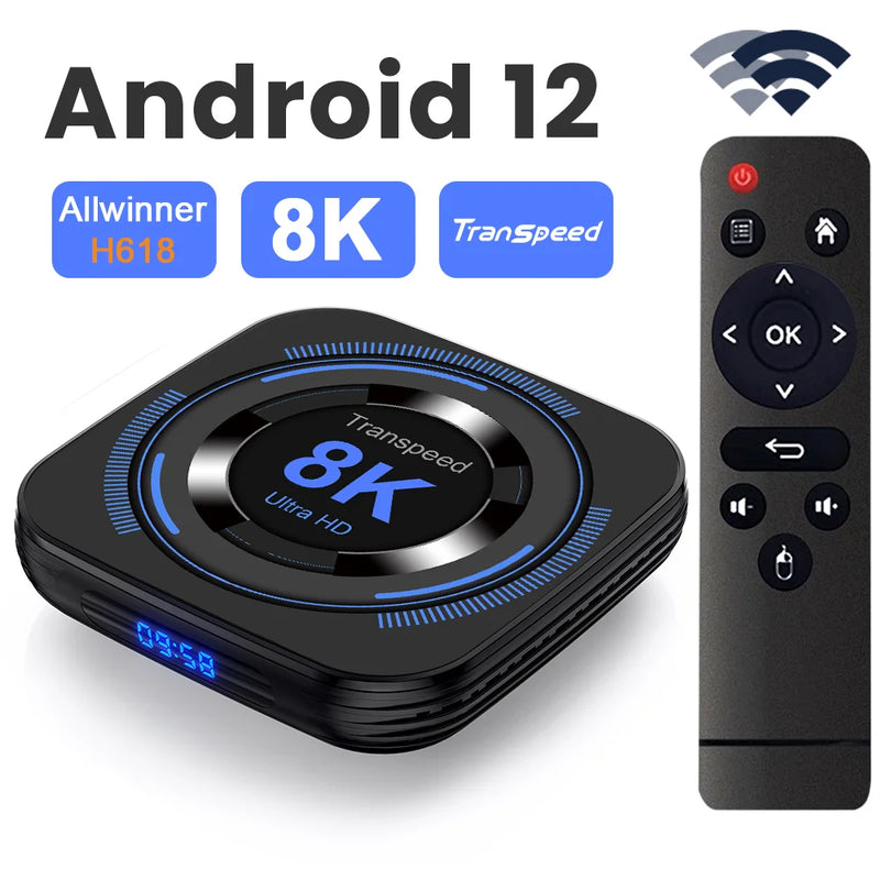 Conversor Smartv Box 4g Ram Android 12 - Transpeed 8k Ultra Hd